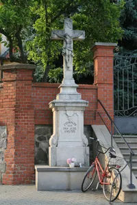 Crucifix in front of the church