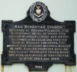 San Sebastian Church historical marker