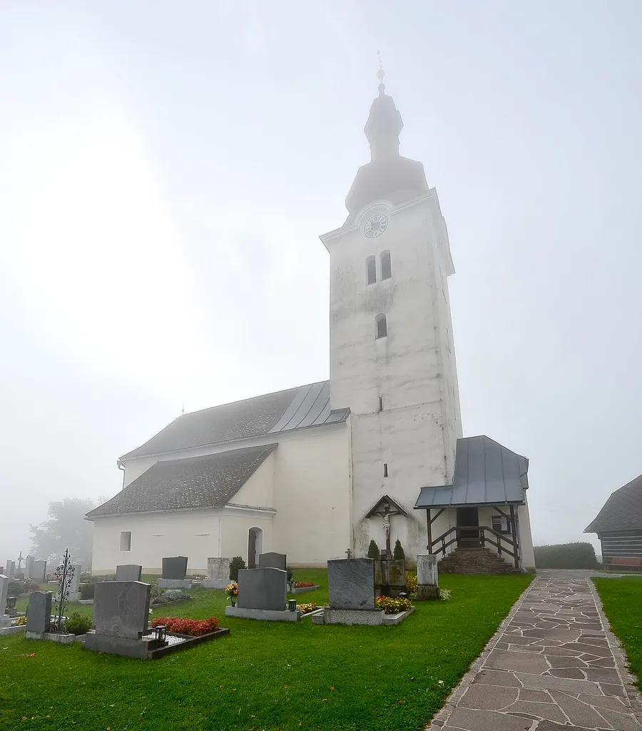 North west view at the parish church Saint John the Baptist at Forst #38, municipality Wolfsberg, district Wolfsberg, Carinthia / Austria / EU