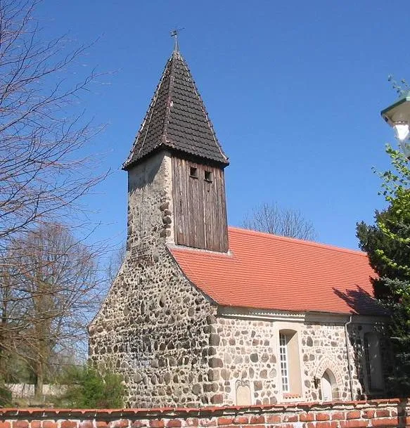 Stonechurch „St. Martin“ in Wörpen, first parts built in 12th century. Wörpen is a municipality in the Nature park Fläming in the district Anhalt-Zerbst, state Saxony-Anhalt, Germany.