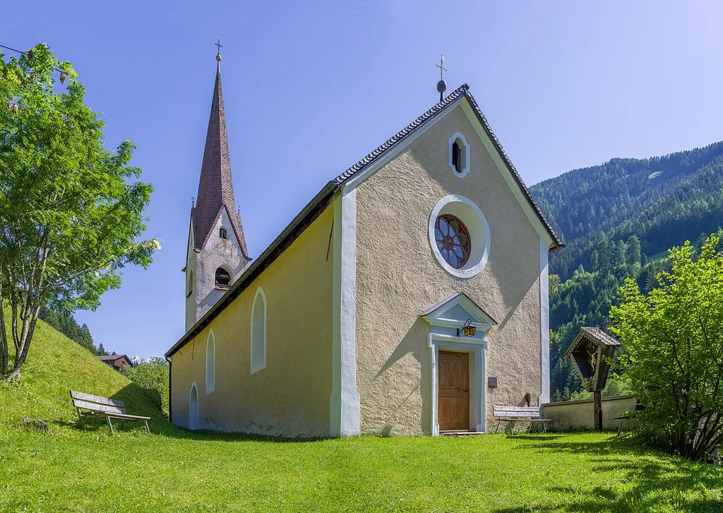 St. Nikolaus in Petschied church in Lüsen, South Tyrol.