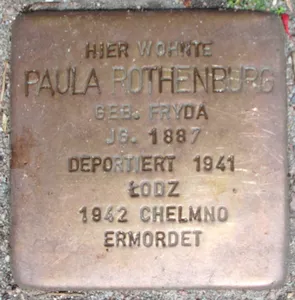 Stolperstein dedicated to Paula Rothenburg