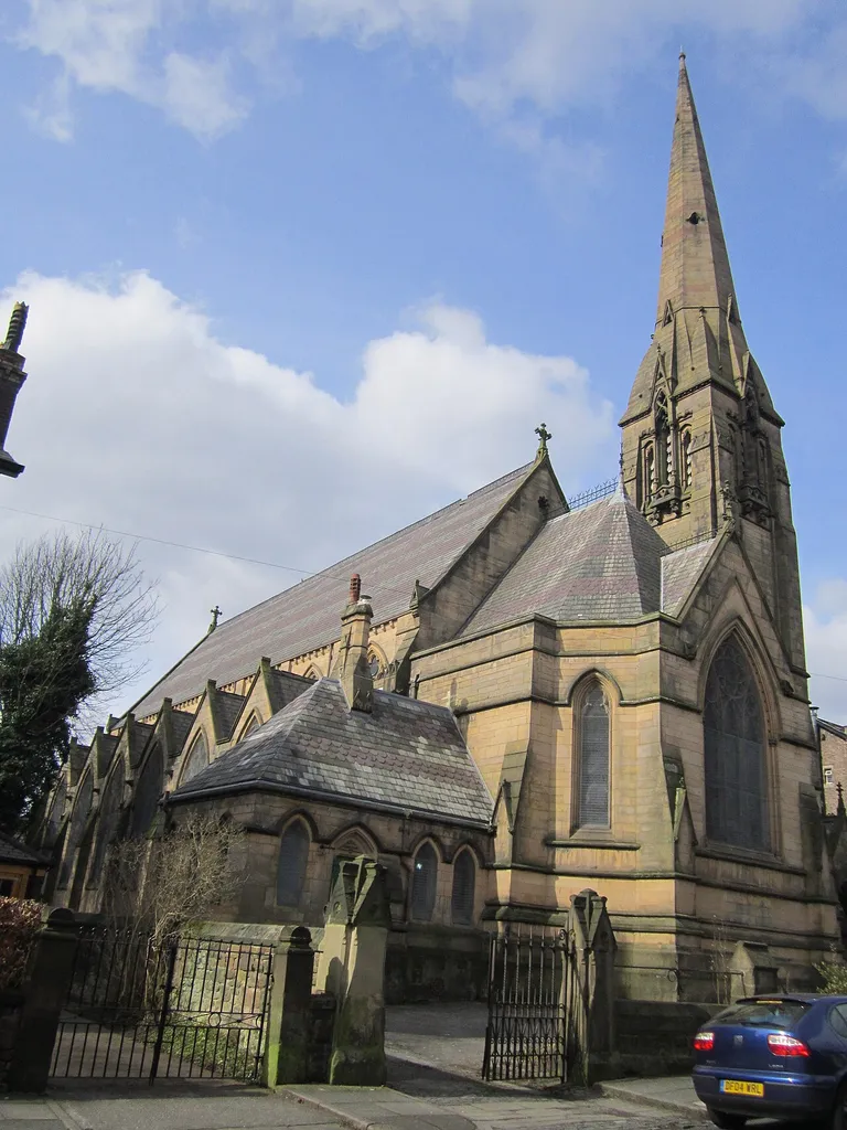 Christ Church parish church, Linnet Lane, Toxteth Park, Liverpool, England, seen from the east