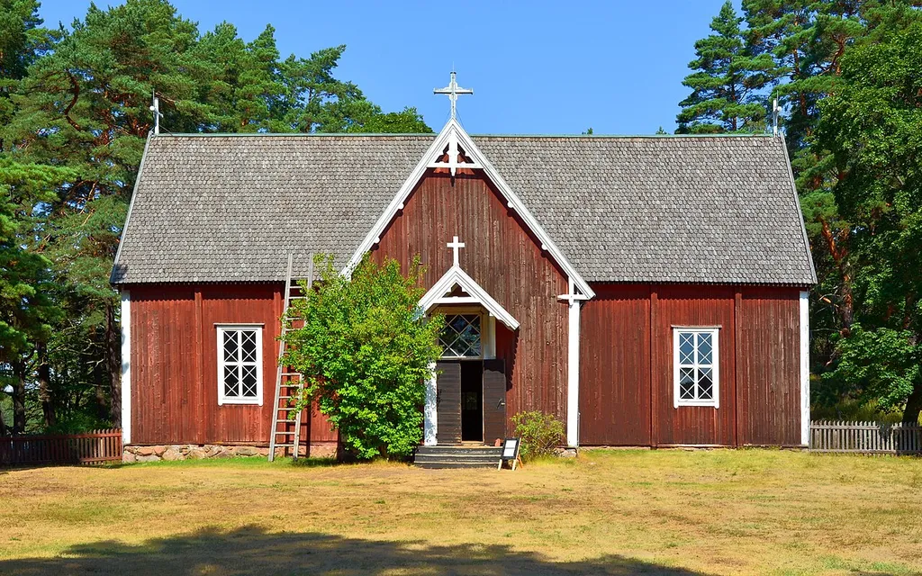The church on Själö in Nagu, Finland.