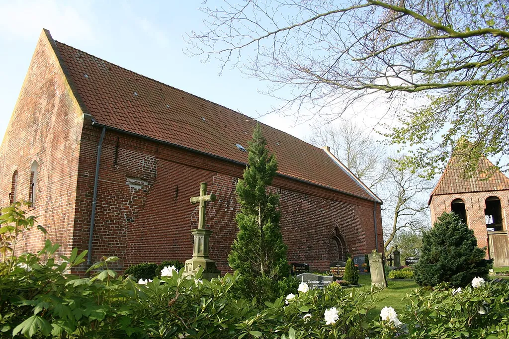 Historic church in Bangstede, district of Aurich, East Frisia