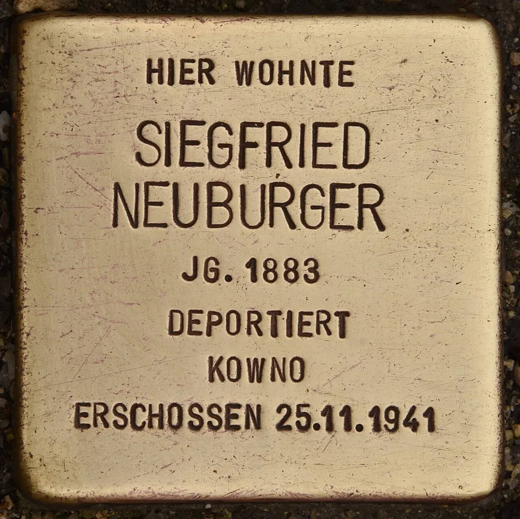 Stolperstein für Siegfried Neuburger