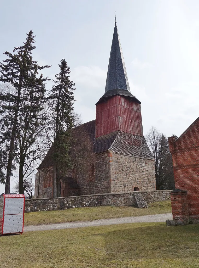 North-western view of church in Falkenhagen, Nordwestuckermark municipality, Uckermark district, Brandenburg state, Germany