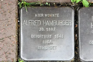 Stolperstein dedicated to Alfred Hamburger