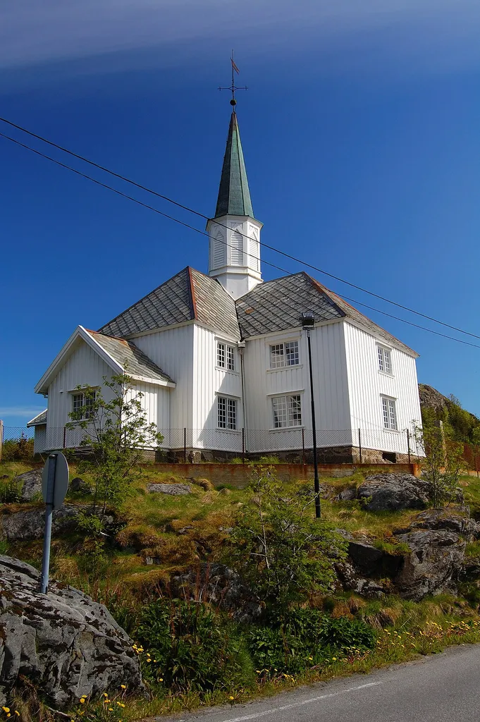 A church in Moskenes, Norway.