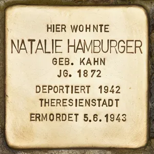 Stolperstein dedicated to Natalie Hamburger