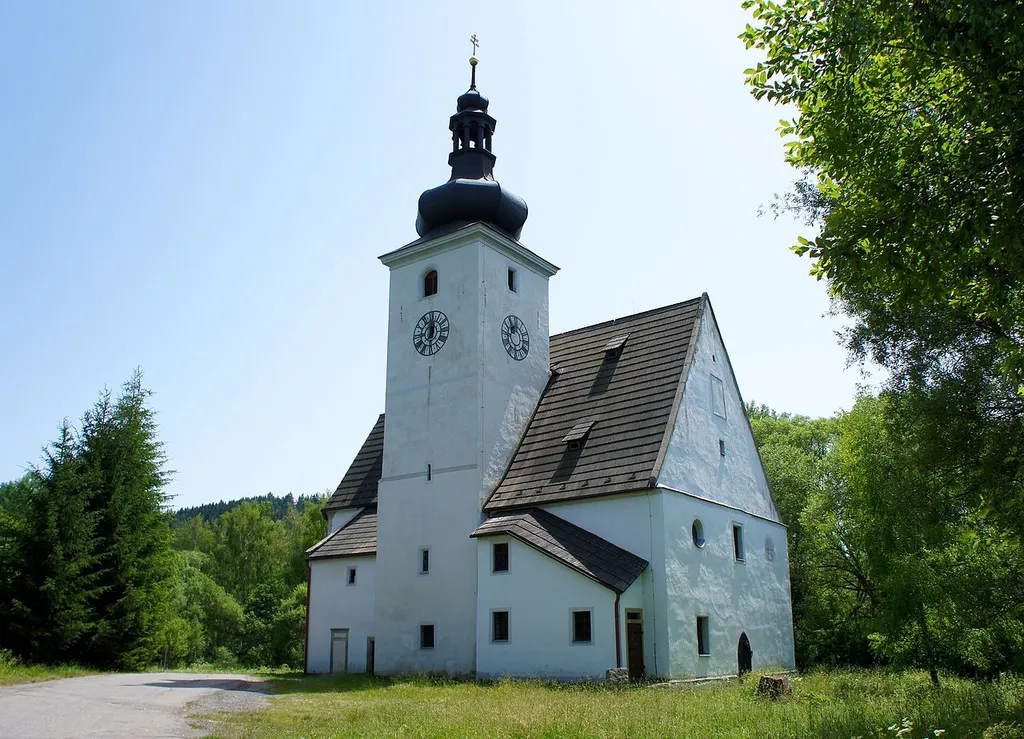 Birth of Virgin Mary Church in Cetviny (South Bohemian Region, Czech Republic).