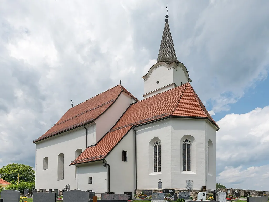 Parish church Saint John the Baptist at Pölling, municipality St. Andrae in Kaernten, district Wolfsberg, Carinthia, Austria, EU