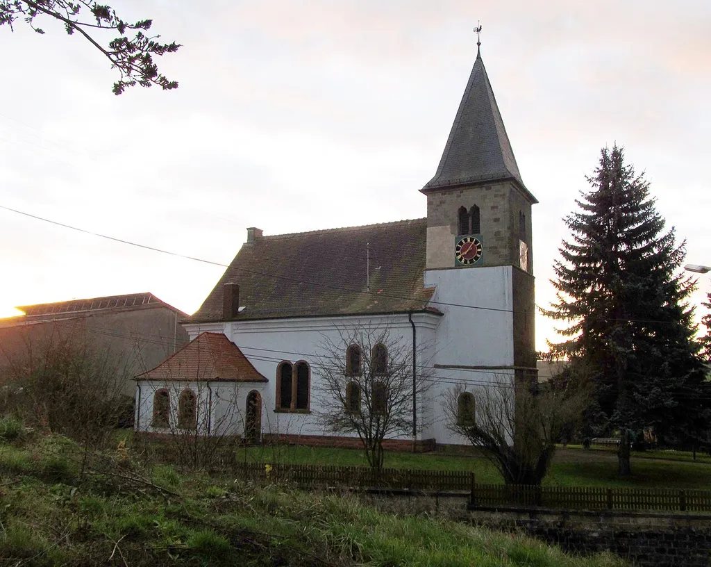 Die protestantische Kirche in Brenschelbach, Saarland