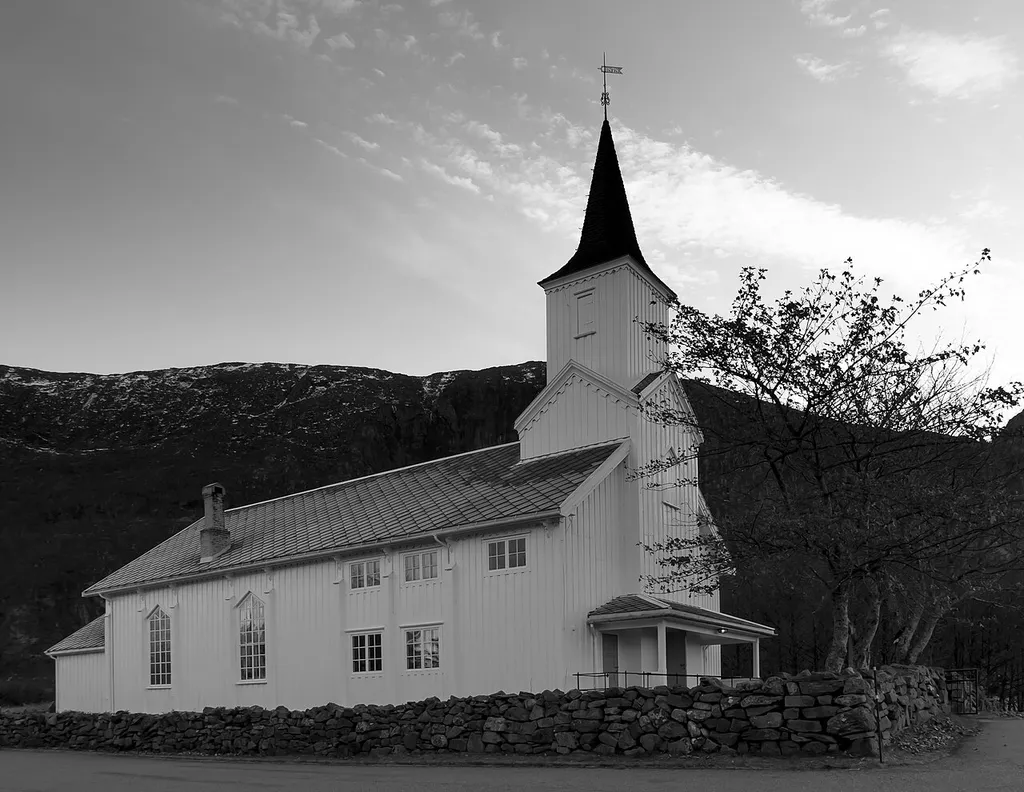 Otrøy Church from 1878 in Midsund, Møre og Romsdal county, Norway. Architect Jacob Wilhelm Nordan.