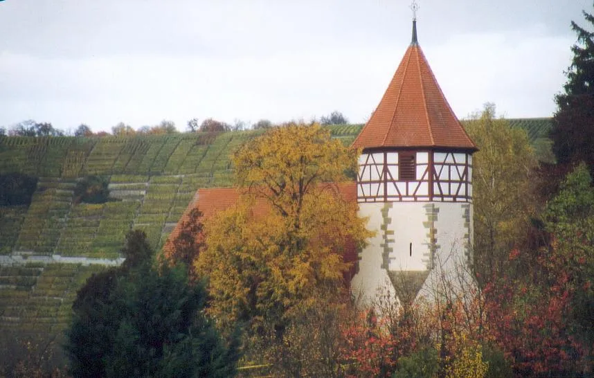 Kilianskirche in Mundelsheim, von Südosten gesehen
