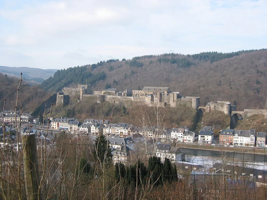 View on the city of Bouillon and its medieval castle, Belgium.