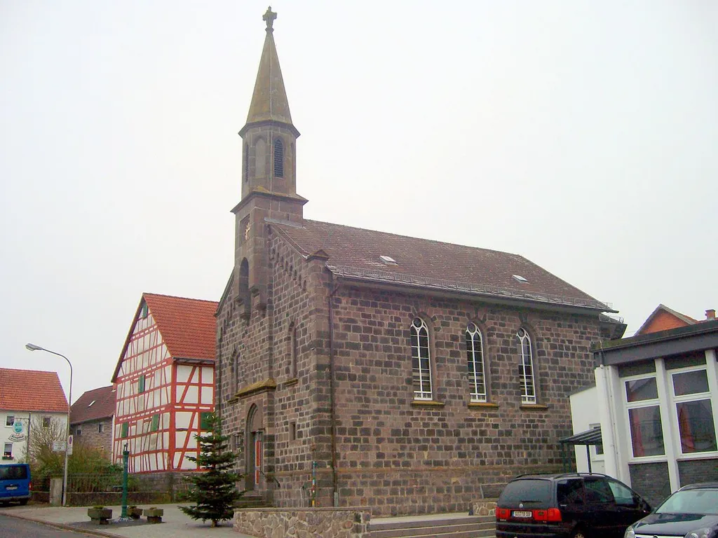 Evangelische Kirche Weitershain, Grünberg, Landkreis Gießen, Hessen, Deutschland