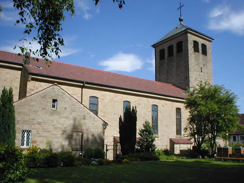 Katholische Kirche in Sinsheim-Hilsbach, erbaut 1951