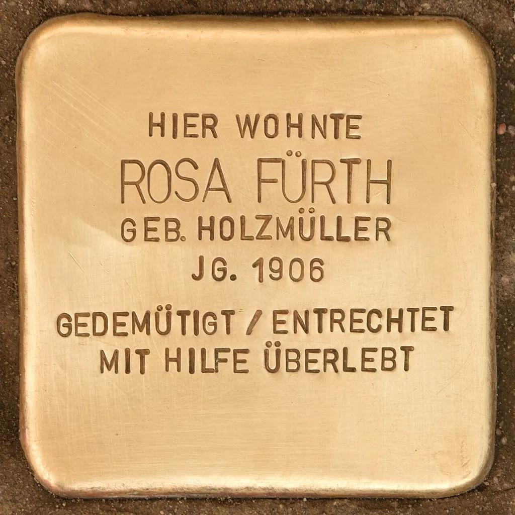 Stolperstein dedicated to Rosa Fürth