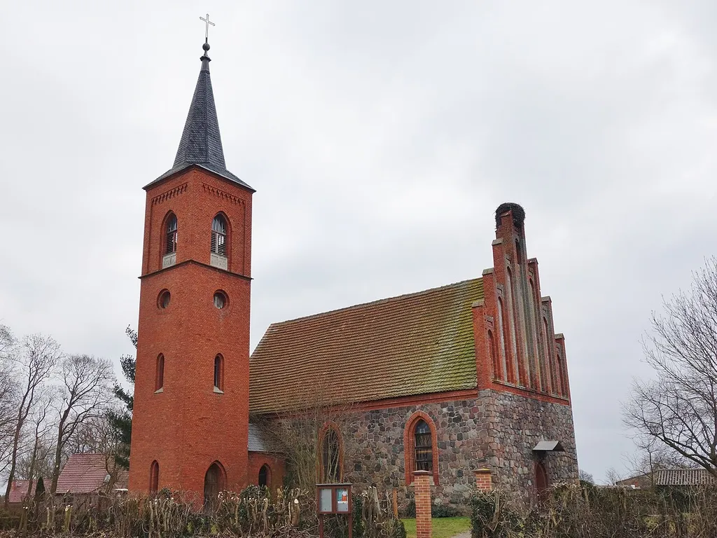 North-western view of Gartow church, Wusterhausen/Dosse municipality, Ostprignitz-Ruppin district, Brandenburg state, Germany