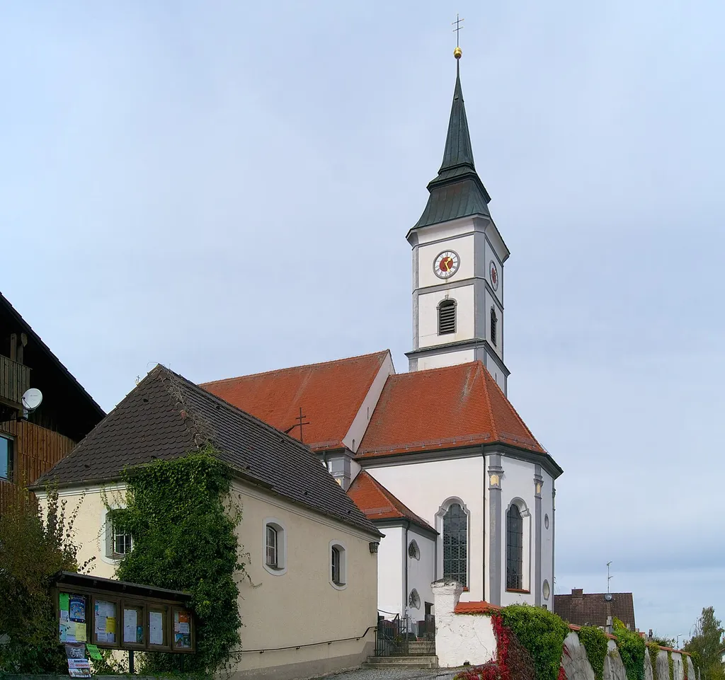Church Saint Martin in Thaining, administrative district Landsberg am Lech from Southeast