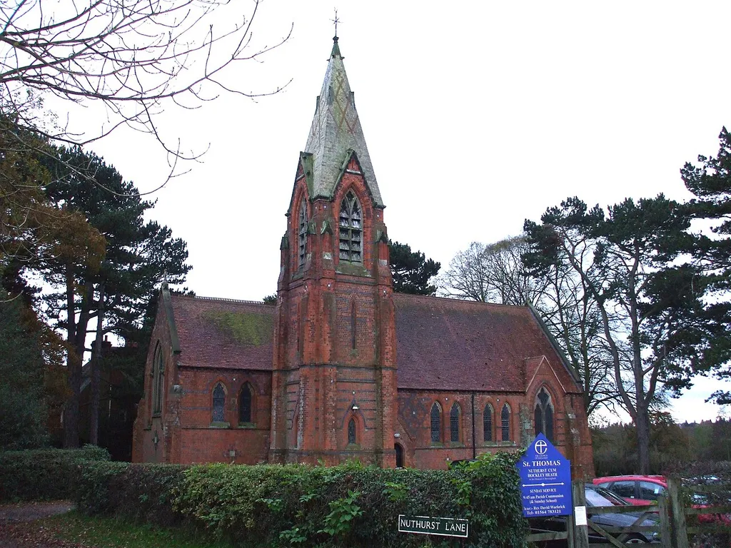 St Thomas' parish church, Hockley Heath, West Midlands (formerly Warwickshire), seen from the northeast