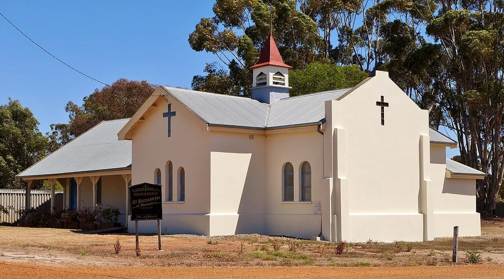 View of the St Elizabeth of Hungary Anglican Church, Broomehill, Western Australia