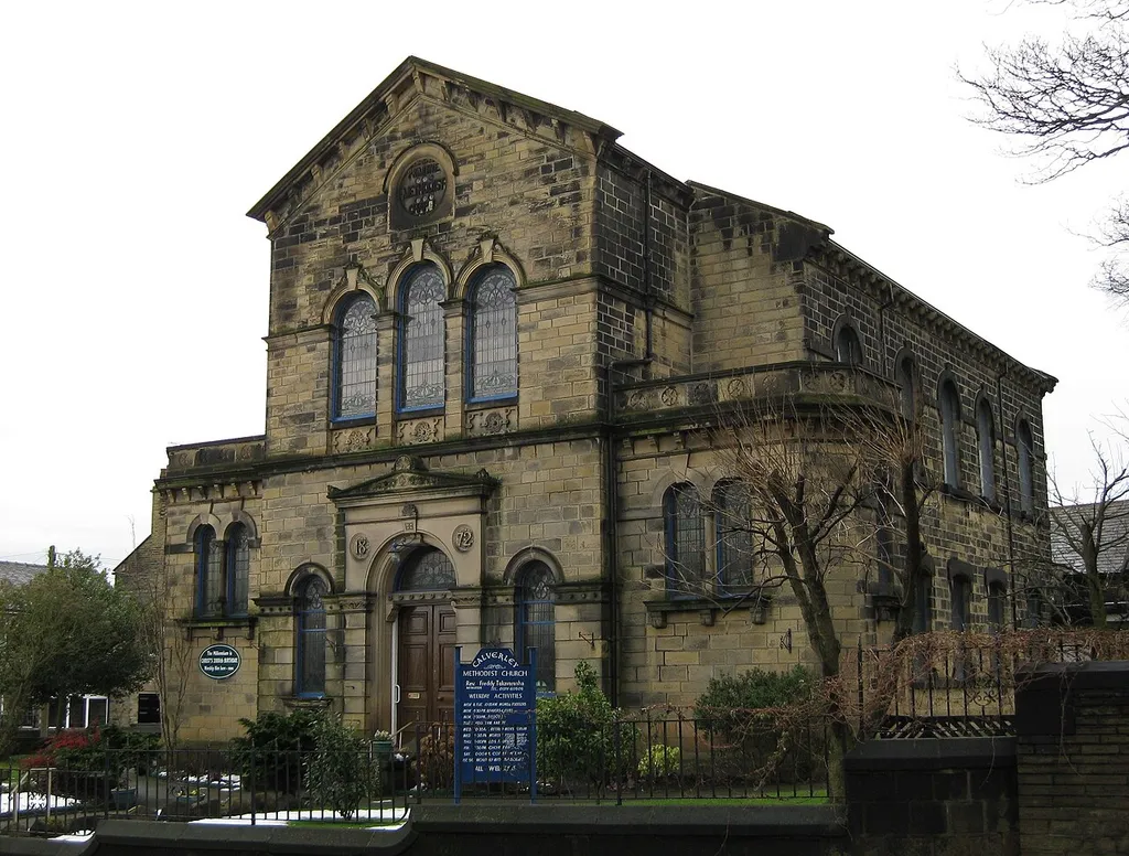 Methodist Church, Calverley, Leeds LS28. Dated 1872. On the A657