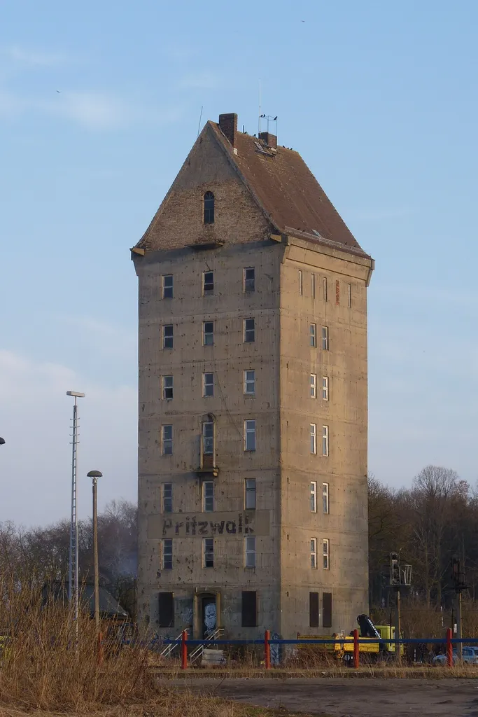 Wasserturm am Bahnhof in Pritzwalk.