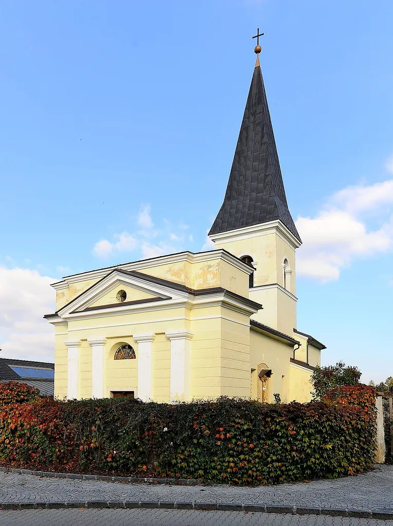 Parish church Saint Lawrence on Kirchplatz #5 in Glanhofen, municipality Feldkirchen, district Feldkirchen, Carinthia, Austria, EU
