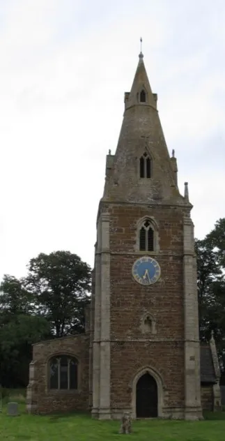 All Saints parish church, Slawston, Leicestershire, seen from the west