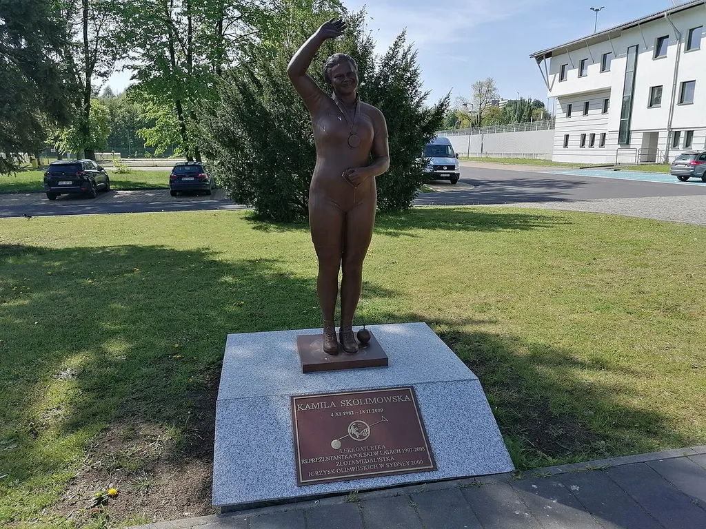 Monument to Kamila Skolimowska at the Silesian Stadium