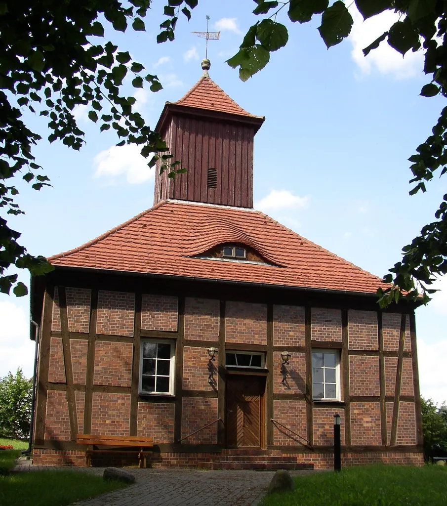 Church in Klein Behnitz, Nauen municipality, Havelland district, Brandenburg state, Germany.