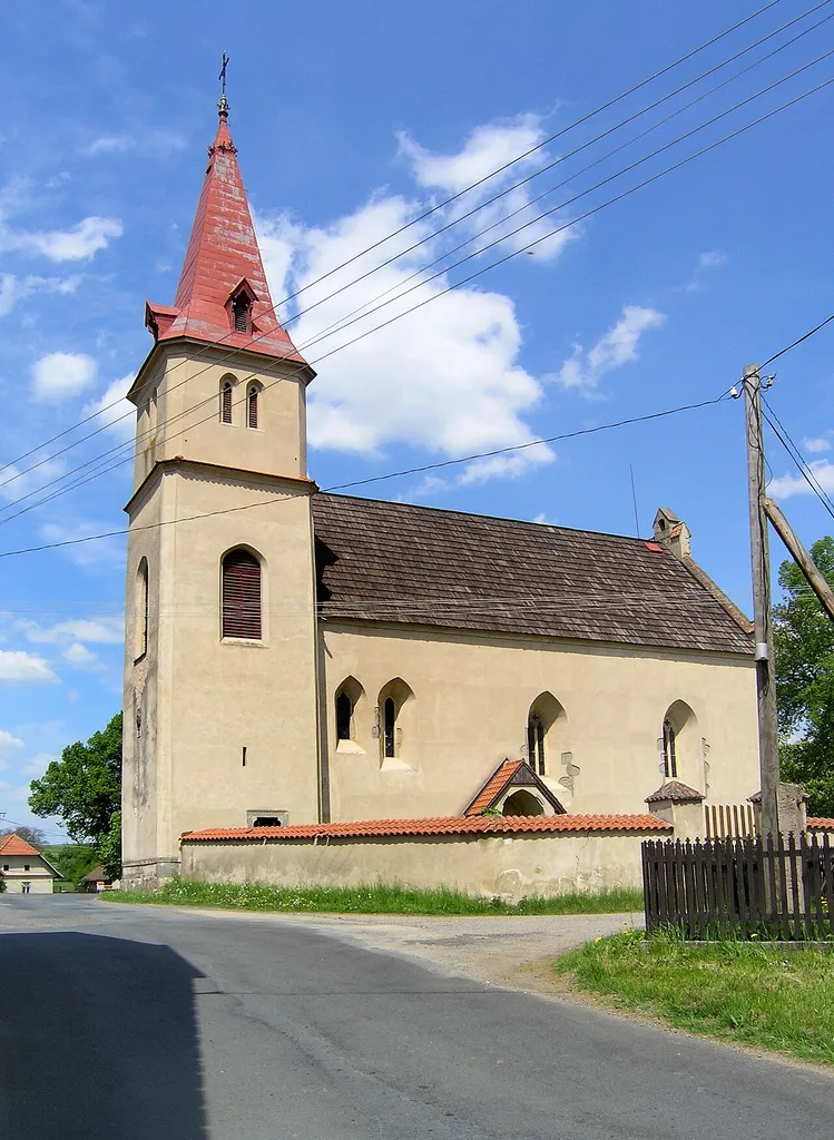 Church in Arnoštovice, part of Heřmaničky village, Czech Republic