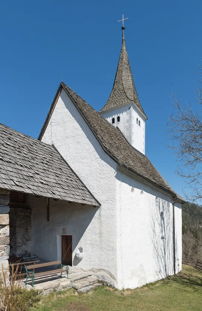 Subsidiary church Saint John at Unterhof, municipality Steuerberg, district Feldkirchen, Carinthia, Austria, EU