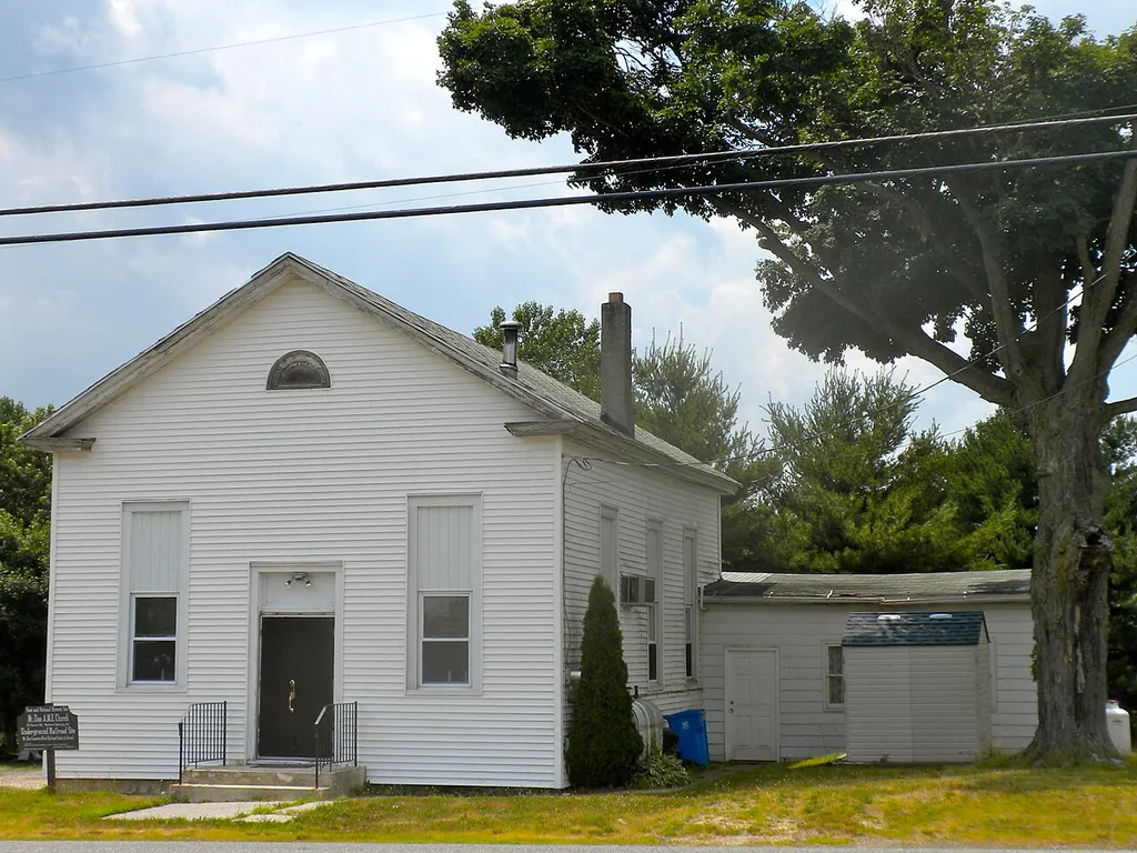 Mount Zion African Methodist Episcopal Church and Mount Zion Cemetery on NRHP since July 25, 2001. Church at 172 Garwin Rd., Woolwich, New Jersey. According to a sign in front of the church the cemetery is an Underground railroad site, and is across the RR tracks (about 50 yards) in the grove of trees (but I couldn't find it!)