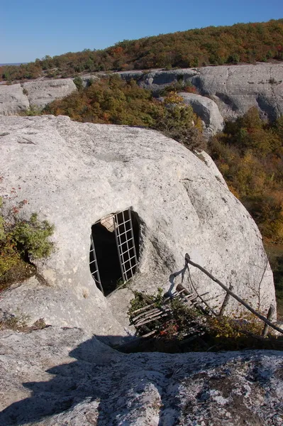 The 'Temple of Donators', medieval cave church in Crimea.