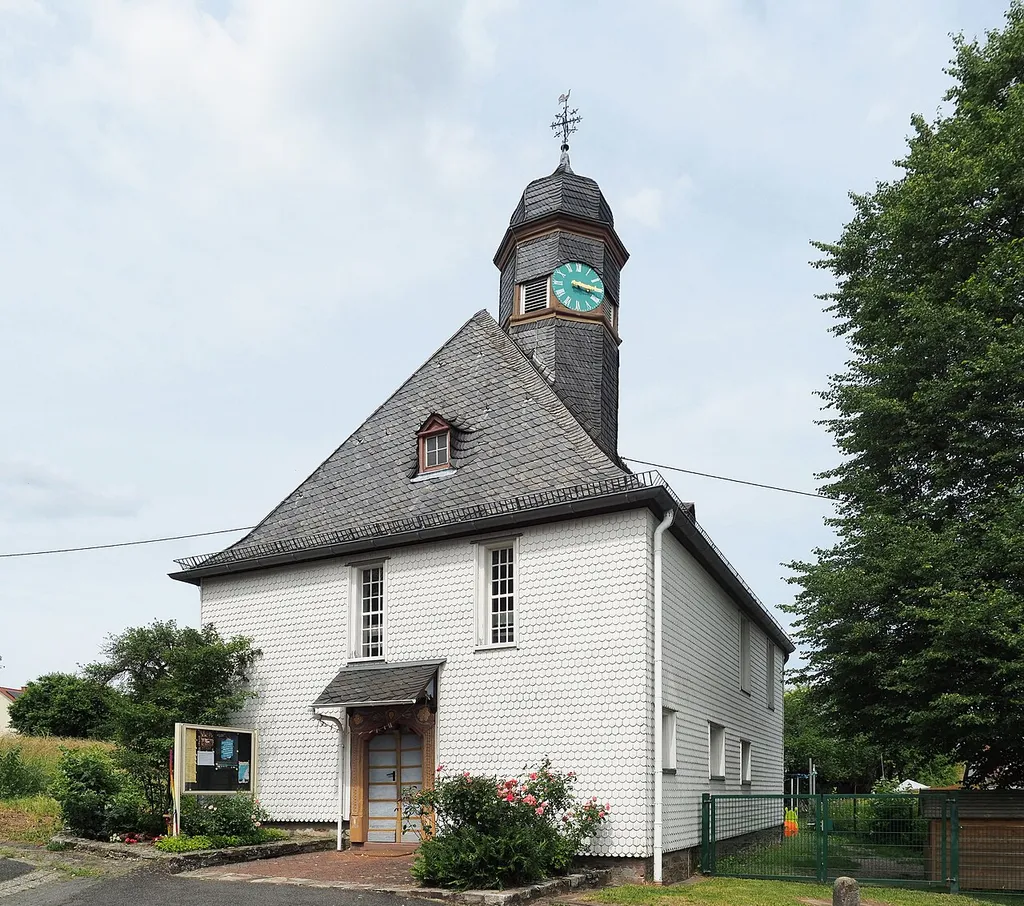 Protestant church of Born, Hohenstein, Hesse, Germany. A rare timberframe church, build in 1703.