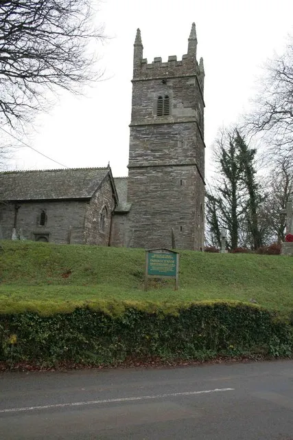 St Keyne Church Tower Right on the bend is the church at St Keyne.