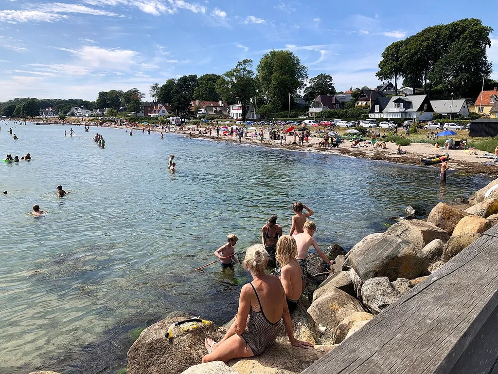 The beach at Snekkersten, Denmark