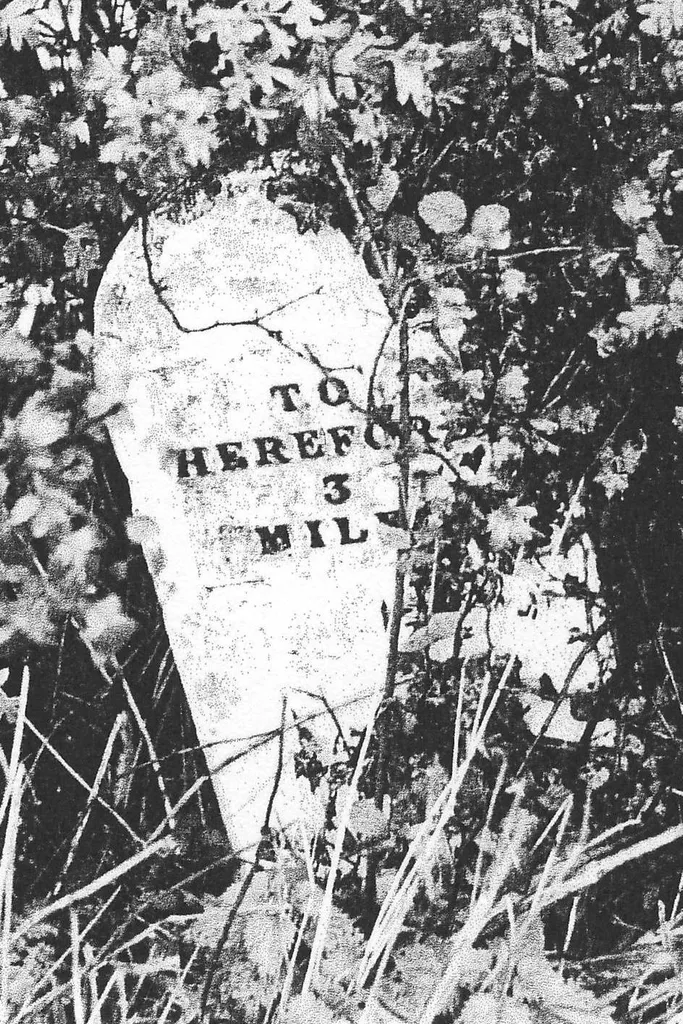 Old Milestone south of Wergins Bridge, Sutton parish