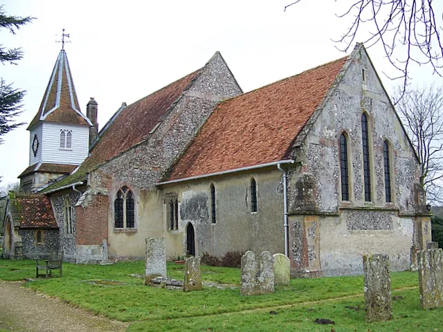 Church of St Mary the Less, Chilbolton The church has its origins in the 12th century. The walls are of flint rubble with rendering to the chancel and north aisle.