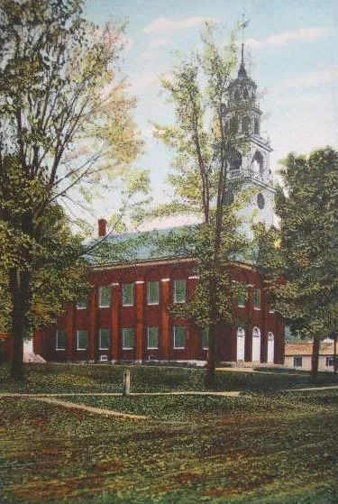 South Congregational Church, Newport, New Hampshire. Designed by Elias Carter, it was built in 1823.