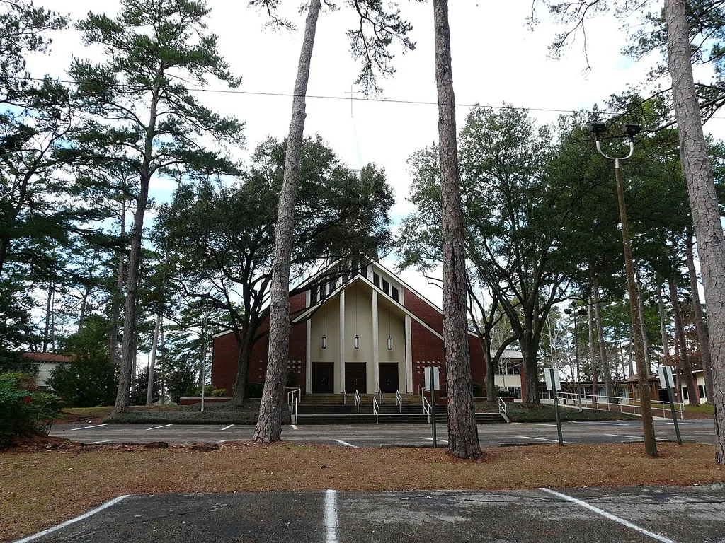 Faith Presbyterian Church at Meridian Street and Pinewood Drive in Tallahassee, Florida
