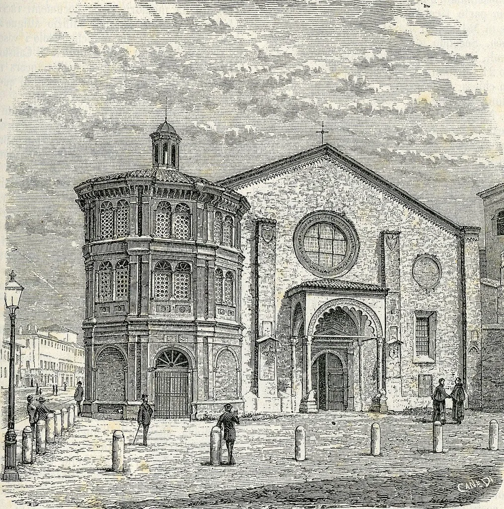 Cremona: chiesa di San Luca (xilografia di Francesco Canedi).