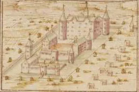 Abbildung der Bürg Gürzenich im heutigen Düren aus dem Codex Welser