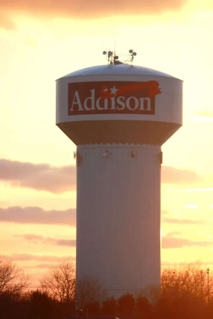 The water tower of Addison, Illinois