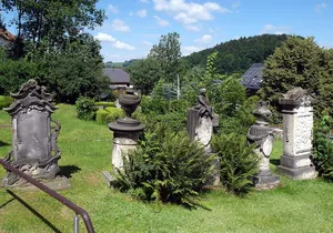 Sachgesamtheit Kirche und Kirchhof Mulda mit folgenden Einzeldenkmalen: Kirche, Einfriedungsmauer, sechs Grabmale, zwei Grabanlagen und Nebengebäude (siehe Einzeldenkmalliste - Obj. 09209152, gleiche Anschrift) sowie der Kirchhof als Sachgesamtheits