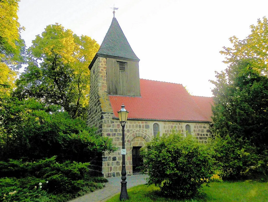Evangelische Kirche in Apollensdorf, Stadt Lutherstadt Wittenberg, Landkreis Wittenberg, Deutschland