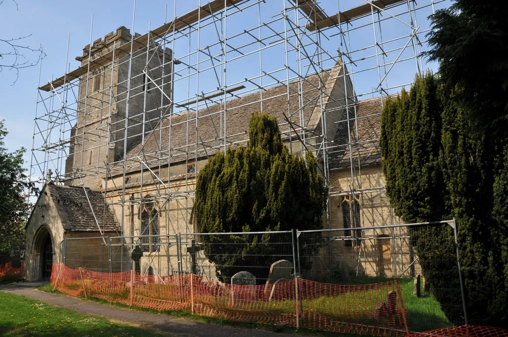 Holy Cross parish church, Ashton Keynes, Wiltshire, seen from the southeast